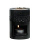 Diffuseur de résines Géo 3 en pierre naturelle noire motif fleurs