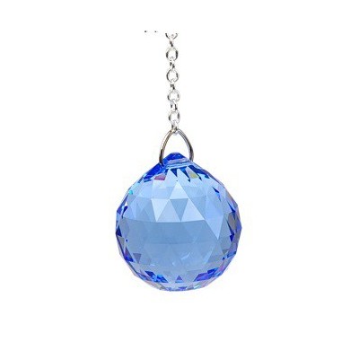 Boule de Cristal à facettes 30 mm Saphir Medium : Vishudda Boule de Cristal à facettes 30 mm Saphir Medium : Vishudda