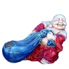 Statuette Bouddha Rieur multicolore symbole de chance et fortune Feng Shui