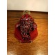 Statuette de grenouille à 3 pattes Feng Shui rouge avec pièce d’or