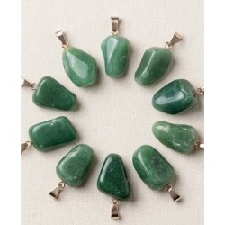 Pendentif en Aventurine verte naturelle reference 9038 lithotherapie